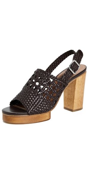 STAUD Martina Platform Sandals Espresso 38