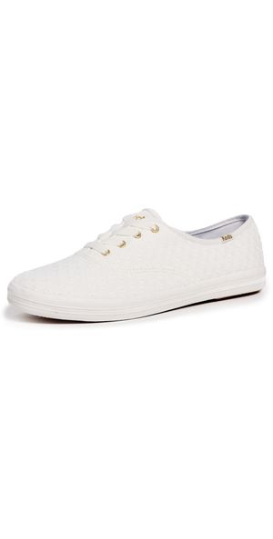 Keds Champion Mini Daisy Eyelet Sneakers Snow White 7.5