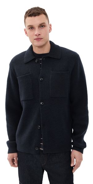 Les Deux Fischer Milano Knit Overshirt Dark Navy L
