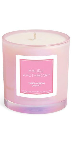 Malibu Apothecary Turks & Caicos Candle Iridescent Pink 7.5 oz/ 221 mL