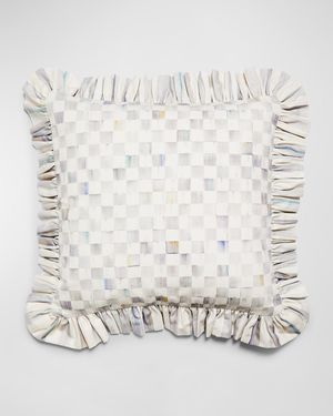 Sterling Check Ruffle Throw Pillow