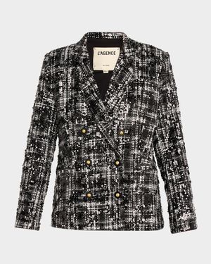 Colin Sequined Tweed Blazer