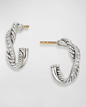 Petite Pave Infinity Huggie Earrings