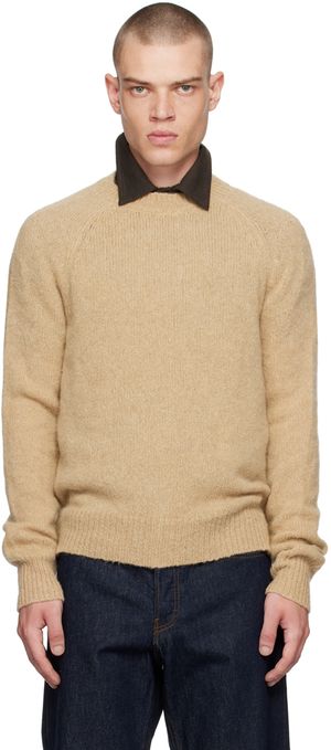 Dries Van Noten Beige Alpaca Sweater
