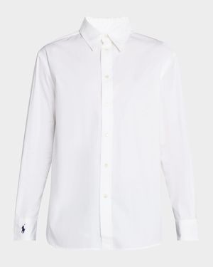 Oversized Cotton Button-Front Shirt