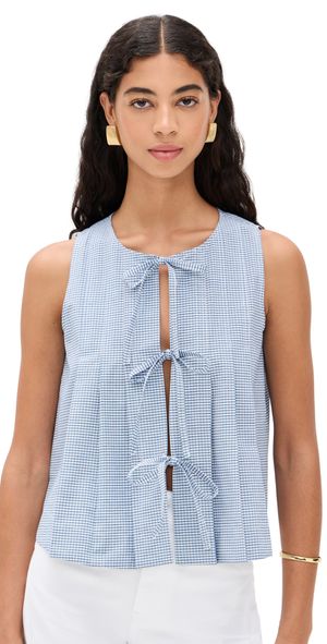 ALIGNE Tally Gingham Tie Top Chec 8