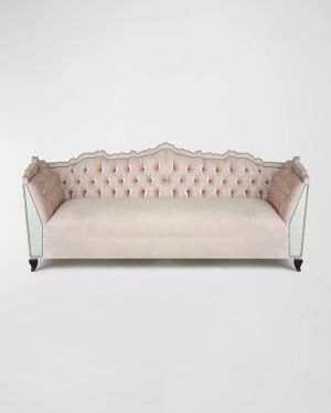 Santiago Mirrored Trim Sofa, 88"
