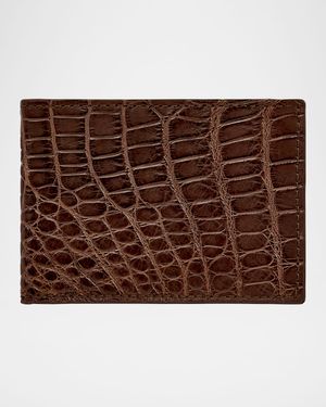 Men's Alligator Leather Slim Bifold Wallet