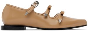 Toga Pulla SSENSE Exclusive Beige Pointed Toe Ballerina Flats