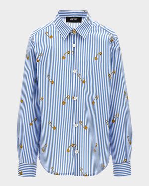 FORMAL SHIRT POPELINE PINSTRIPE PIN KIDS