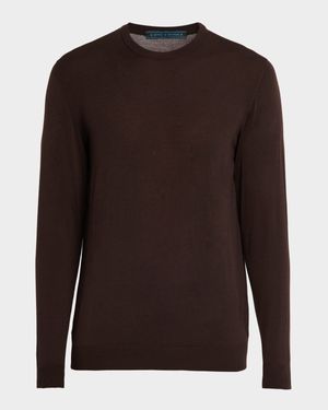 Men's 14 Micron Wool Crewneck Sweater
