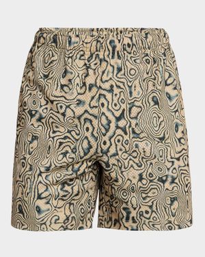 Men's Printed Mesh Practice Shorts