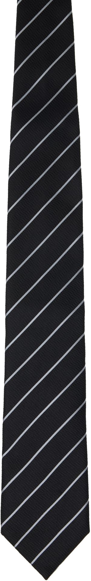 TOM FORD Black Striped Tie