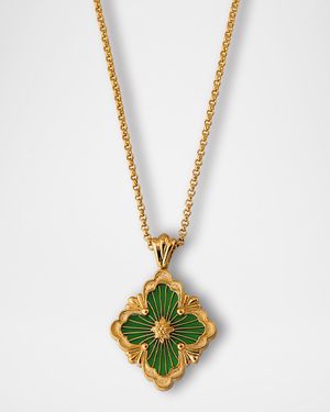 18K Yellow Gold Opera Tulle Green Pendant
