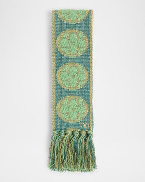 Metallic Antibes Cotton Fringe Scarf