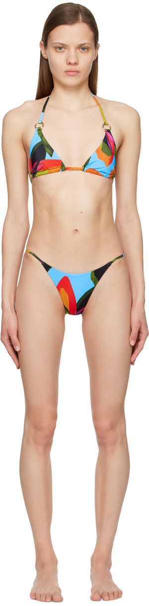 Louisa Ballou SSENSE Exclusive Blue Mini Ring Bikini