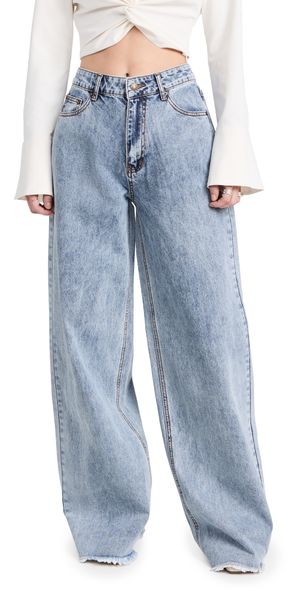 Lioness Eivissa Baggy Jeans Faded Denim XXS
