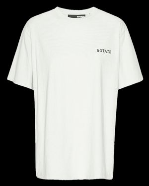 Rotate - Tee-shirt oversize en coton bio - Taille L - Blanc