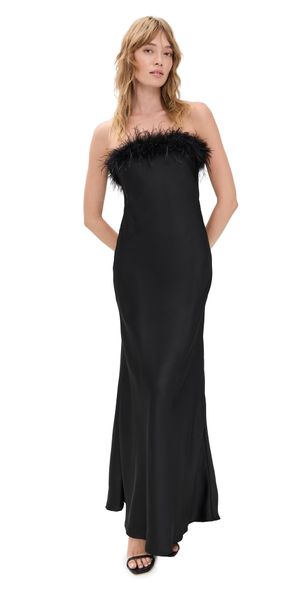 Runaway the Label Ariana Strapless Maxi Dress Black XS