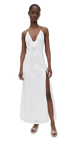 BARDOT Aradia Sequin Halter Dress Orchid Wht 4