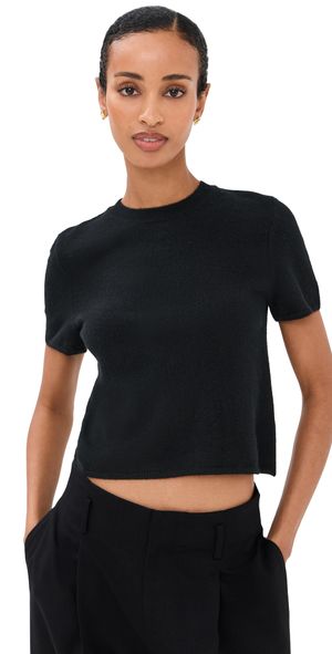 Sablyn Charleston Relaxed Cashmere Crewneck Tee Black M