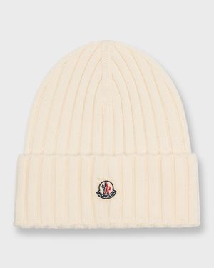 Ribbed Wool Beanie w/ Logo