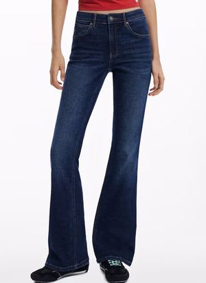 Desigual - Jean flare en coton mélangé - Taille 44 - Bleu