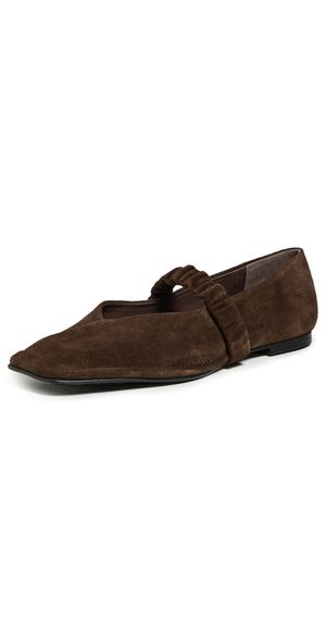 ALOHAS Lautan Suede Leather Ballet Flats Suede Brown 38