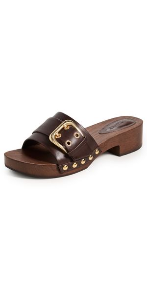 Schutz Irie Clogs Chestnut Brown 5.5