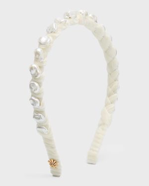 Graduated Baroque Pearly Skinny Headband