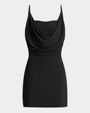 Elizabeth Cowl-Neck Sleeveless Mini Dress