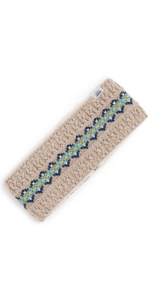 Faherty Fairisle Headband Oatmeal Heather One Size