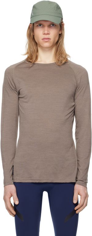 Soar Running Brown Merino & Silk Base Layer T-Shirt