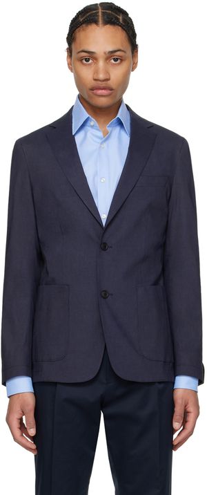 BOSS Navy Slim-Fit Blazer