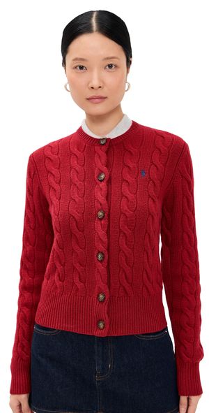 Polo Ralph Lauren RWS Long Sleeve Crew Neck Cardigan Fireside Red S
