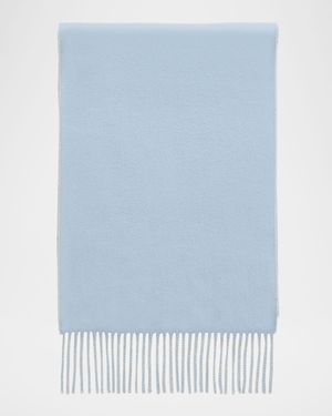 Men's Cashmere Double-Face EKD Embroidered Scarf