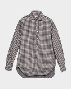 Men's Cotton Houndstooth Classic-Fit Sport Shirt