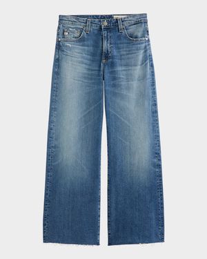 Saige Mid-Rise Wide-Leg Crop Jeans