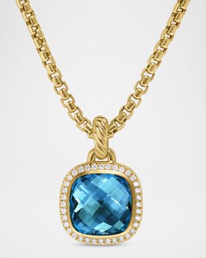 Albion Enhancer with Gemstones and Diamonds in 18K Gold, 11mm