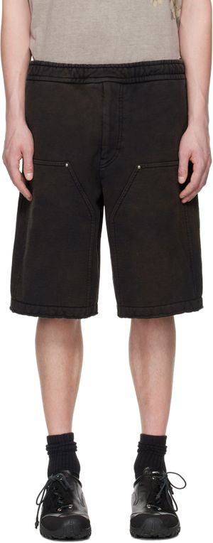 WOOYOUNGMI Brown Dyed Cotton Shorts