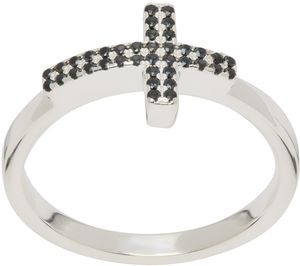 Stolen Girlfriends Club SSENSE Exclusive Silver Dusted Cross Ring