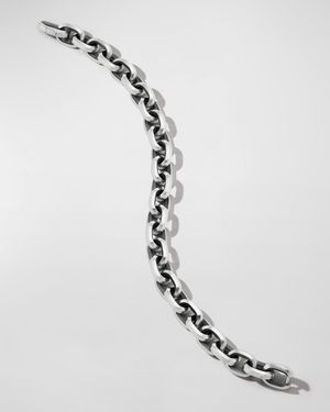 Men's Deco Chain Link Bracelet in Silver, 9.5mm