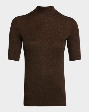 The Lurex Mock-Neck Top