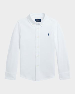 Boy's Cotton Mesh Sport Shirt, Size 2-7