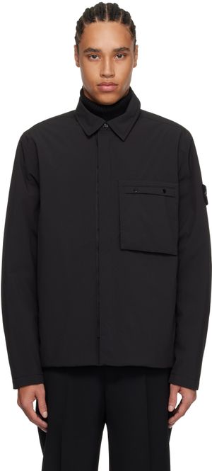 Stone Island Black Soft Shell-R PrimaLoft Insulated Jacket