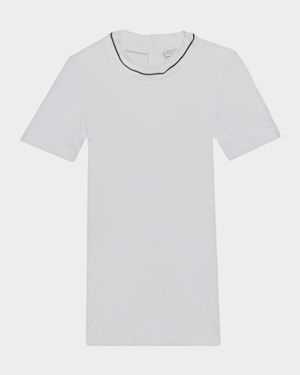Monili Cotton Stretch Short-Sleeve T-Shirt