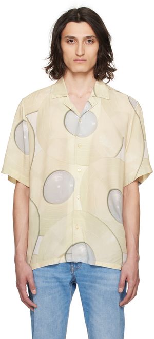 Boss Chemise beige à motif graphique