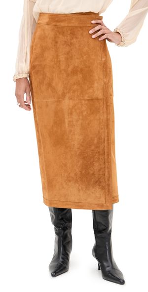 Hunter Bell Winona Suede Skirt Nutmeg 12