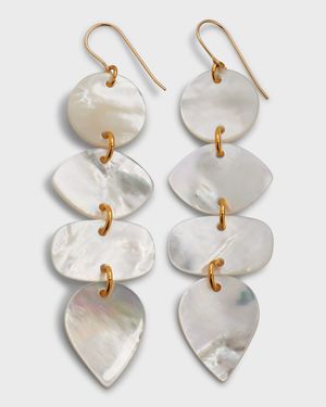 Mother-of-Pearl Linear Geo Dangle Earrings
