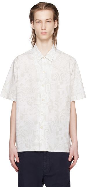 PS by Paul Smith Off-White Pattern Shirt